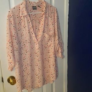 Ladies pink arrow blouse